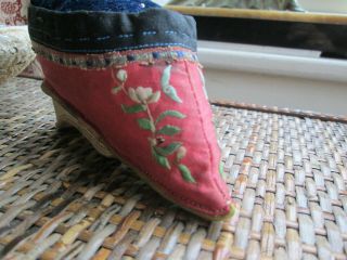 Antique 19thC Chinese SILK LOTUS SHOE for Bound Feet Foot Binding 4