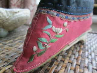 Antique 19thC Chinese SILK LOTUS SHOE for Bound Feet Foot Binding 5