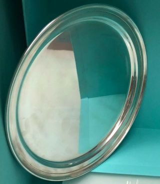 AUTHENTIC VINTAGE TIFFANY & Co STERLING SILVER ROUND TRAY/PLATTER/CHARGER/PLATE 3