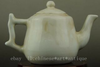 Chinese old hand - made famille rose porcelain flower pattern teapot b01 4