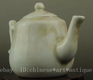Chinese old hand - made famille rose porcelain flower pattern teapot b01 5