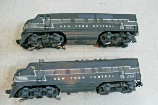 Vintage Lionel York Central No.  2344 Diesel Locomotive F3 - Aa Set Power/dummy