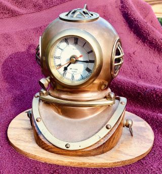 8 " Vintage Copper & Brass Scuba Diving Helmet Ship 