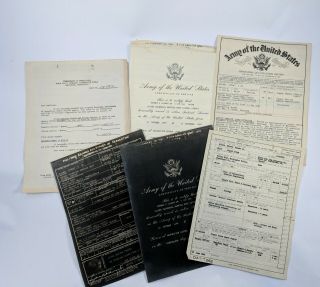 Wwii World War Ii U S Army Discharge Papers And Related Documents