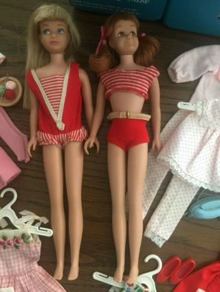 Vintage Barbie SKIPPER & SKOOTER DOLLS,  CLOTHES,  CASE ACCESSORIES 4