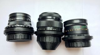 Vintage Set 37,  58,  85mm Lenses Arri Pl - Mount Arriflex Alexa Ursa Red One 35mm Exc