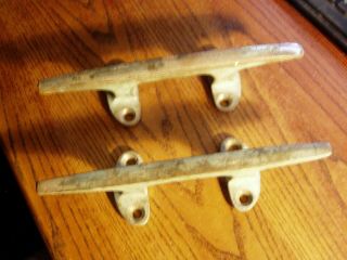 Pair Matching 9 7/8 " Antique Bronze Sailboat Cleats.  From Sailboat.