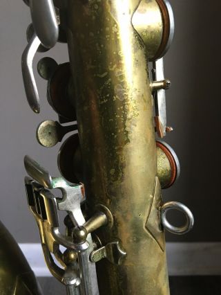 Vintage 1934 Handcraft Martin Imperial Tenor Saxophone Brilhart Mouthpiece Case 10