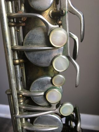 Vintage 1934 Handcraft Martin Imperial Tenor Saxophone Brilhart Mouthpiece Case 9