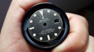 Rolex Gmt - Master 1675 Mark 1 Long E Matte Black Dial 1960s Vintage