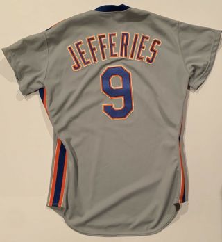 1990 Greg Jefferies York Mets Game Worn Signed Baseball Jersey Vintage