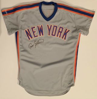 1990 Greg Jefferies York Mets Game Worn Signed Baseball Jersey Vintage 2