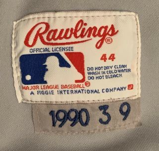 1990 Greg Jefferies York Mets Game Worn Signed Baseball Jersey Vintage 7