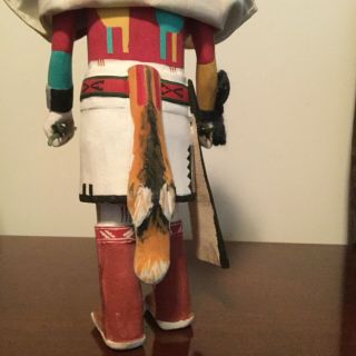 VINTAGE HAND CARVED AND PAINTED HOPI KACHINA DOLL.  SECOND MESA.  12.  5”T 6” W. 3