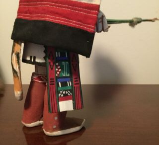 VINTAGE HAND CARVED AND PAINTED HOPI KACHINA DOLL.  SECOND MESA.  12.  5”T 6” W. 4