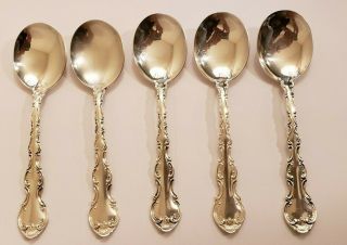 (5) Gorham Strasbourg Sterling Silver Cream Soup Spoon - 6 1/4 " - No Monogram,