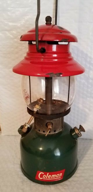 Vintage Coleman Lantern 200a 1951 Christmas Lantern 11/51 Red And Green
