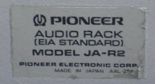 Vintage Pioneer JA - R2S SPEC Audio Rack System with Screws 1979 Estate Find Rare 6