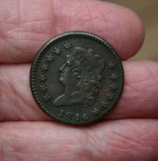 1814 Classic Head Large Cent Xf / Au Details And Rare