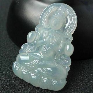 100 natural jade A goods hand - carved translucent Guanyin 410 6