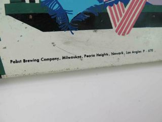 Vintage Metal PABST Blue Ribbon Beer PBR Thermometer Sign With Guy Graphic Swing 5