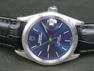 VINTAGE TUDOR PRINCE OYSTERDATE 2824 SWISS STAINLESS STEEL AUTOMATIC MENS WATCH 5
