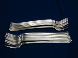 12 Gorham Etruscan Sterling Silver Seafood/Cocktail Forks 5 5/16  No Monograms 4