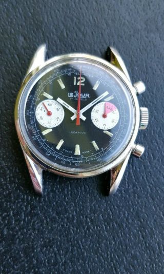 Lejour Chronograph Yachting Valjoux 7733 Jp Pingouin Vintage