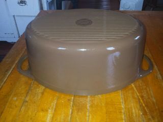 Awesome Vintage Cousances Brown Enamel Oval Dutch Oven Roaster 6qt Le Creuset 6