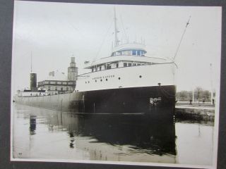 Tecumseh Steamship Andrew S.  Upson 1909 Rare Great Lakes Cabinet Photo