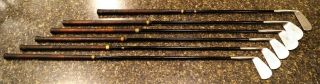 Antique Vintage Rare Set Of 6 Macgregor Chieftain High End Irons & Putter Ca1931