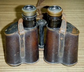 Vintage C1896 Carl Zeiss Jena D.  R.  P.  Jagdglas Verge 5 Binoculars S/n 2664
