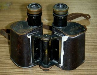 Vintage c1896 Carl Zeiss Jena D.  R.  P.  Jagdglas Verge 5 Binoculars S/N 2664 2