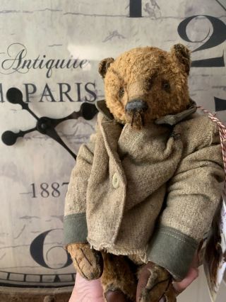 Whendi’s Bear by Artist Wendy Meagher 11 Inch Biggy With Antique Jacket 2