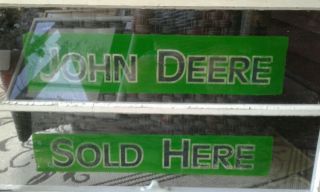 Vintage Antique John Deere Farm Dealers Window Sign