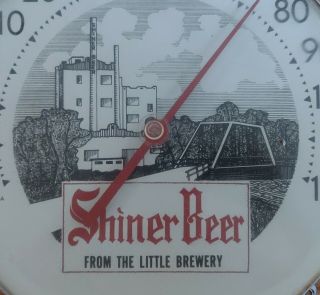 60/70 ' s Vintage Shiner Beer Thermometer 12 