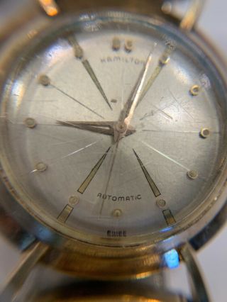 HAMILTON VINTAGE AUTOMATIC - 10K GOLD PLATED - KEEPS GREAT TIME,  Fancy Lugs RARE 12