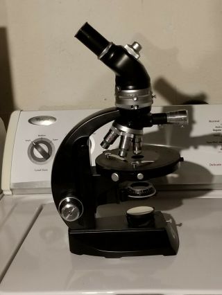Vintage Vickers M72c Series Microscope w/ Wood Case,  University Surplus 8