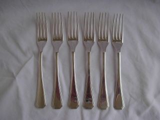 Christofle,  America,  French Silverplate Dinner Forks,  Set Of 6.