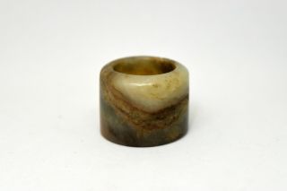 Antique Chinese Jade Archers Ring Size 11