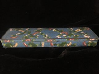 Chinese Cloisonne Brass Floral Divided Dresser Box