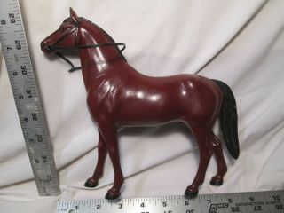 Vtg 1959 Hartland Western Tv Show Josh Randall? Chestnut Horse & Bridle 8 " Tall