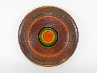 Japanese Antique Vintage Lacquer Wood Round Sencha Bon Tea Tray Chacha