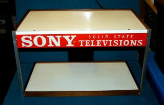 Vintage : Sony " Solid State " Television : Lighted Display Stand @ Sign Tv