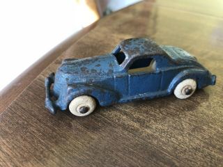 1930s Hubley 2247 Cast Iron Blue Coupe 3.  5 " Auto Car 2 Door