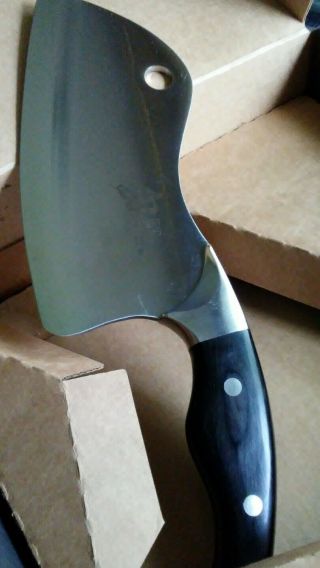 SHUN Ken Onion MEAT Cleaver DM0518 With Stand VG10 RARE HTF HANDSOME 3
