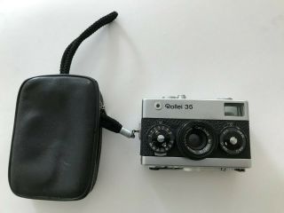Vintage Rollei 35 Black Camera With Case