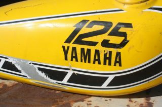 Vintage Yamaha YZ Aluminum Gas Tank 125 175 250 1974 - 1976 8