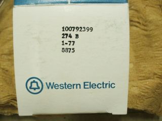 WESTERN ELECTRIC 274B RECTIFIER VACUUM TUBE 1976 VINTAGE, 2