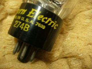 WESTERN ELECTRIC 274B RECTIFIER VACUUM TUBE 1976 VINTAGE, 3